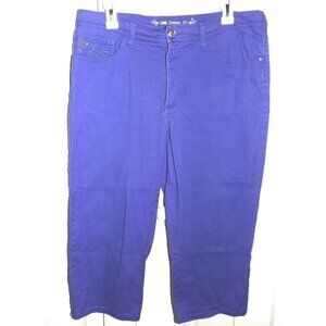 Lee Classic Fit  purple crop jeans embellished